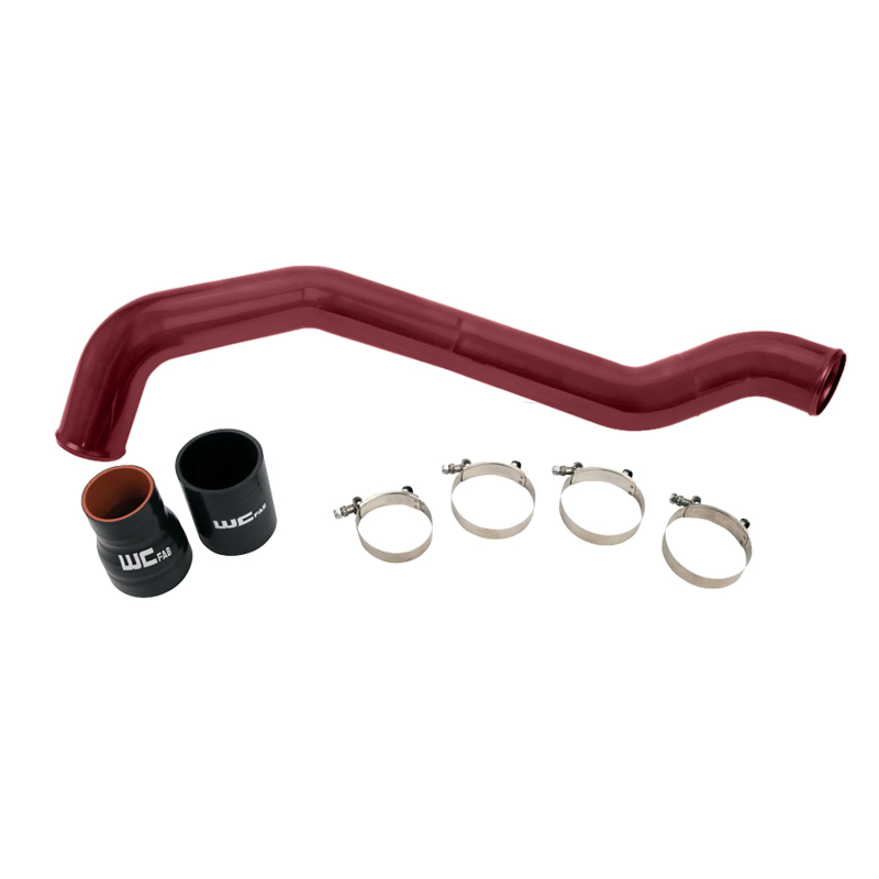Wehrli 04.5-10 Chevrolet 6.6L LLY/LBZ/LMM Duramax Driver Side 3in Intercooler Pipe - WCFab Red - WCF100352-RED