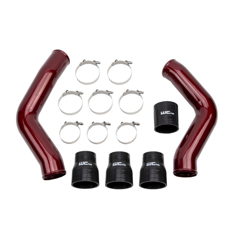 Wehrli 13-18 Ram 6.7L Cummins 3.5in Intercooler Pipes Kit - WCFab Red - WCF100423-RED