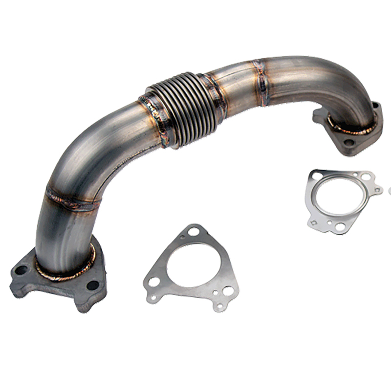 Wehrli 01-16 Chevrolet 6.6L Duramax 2in Stainless Driver Side Up Pipe w/Gaskets (Single/Twin Turbo) - WCF100652