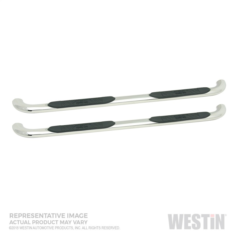 Westin 21-4130 Platinum 4 Oval Nerf Step Bars Stainless For Double Cab NEW