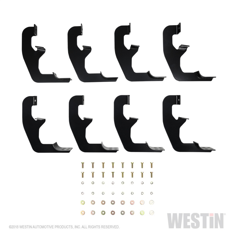 Westin 22-2255 Premier Oval Nerf Step Bar Mount Kit Black For Double Cab NEW