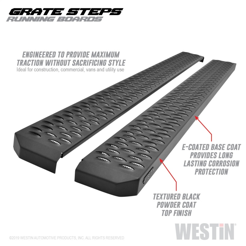 Westin 27-74715 Grate Steps Running Boards Textured Black 68 in. NEW
