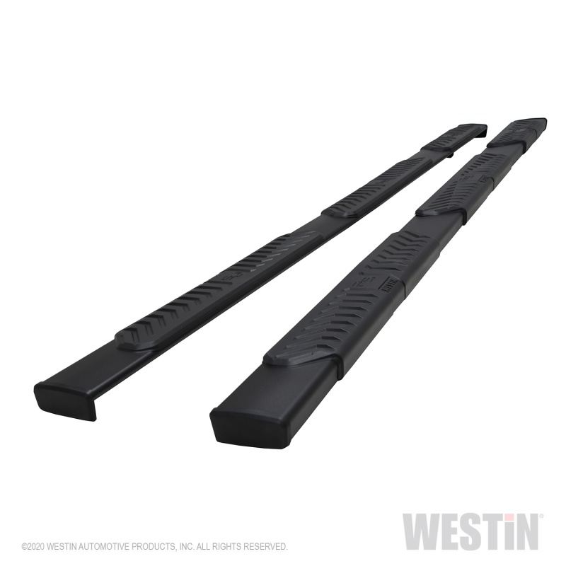 Westin 28-534785 R5 M-Series Wheel-to-Wheel Nerf Step Bars Text Black Steel