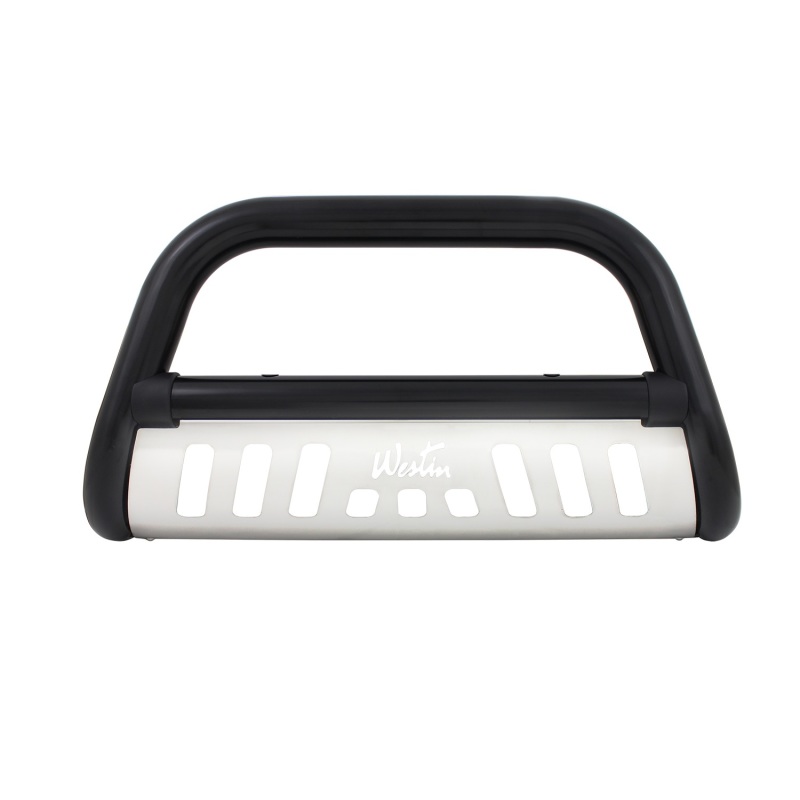 Westin 32-2255 Ultimate Bull Bar 3 in. Dia. Black w/Stainless Skid Plate NEW