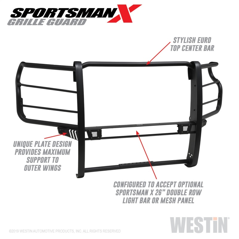 Westin 40-33995 Sportsman X Grille Guard Textured Black NEW