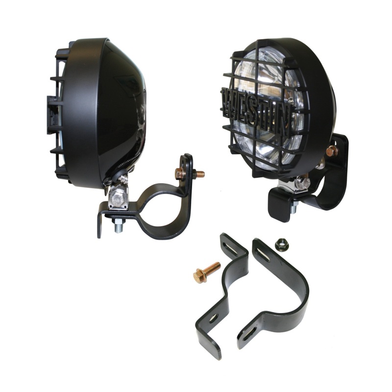 Westin 57-0005 HDX Grille Guard Clamp LED Light Mount; Black; Pair