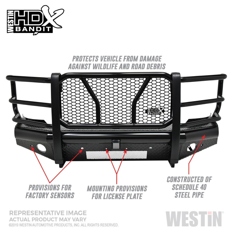 Westin 58-31135 HDX Bandit Front Bumper, Textured Black