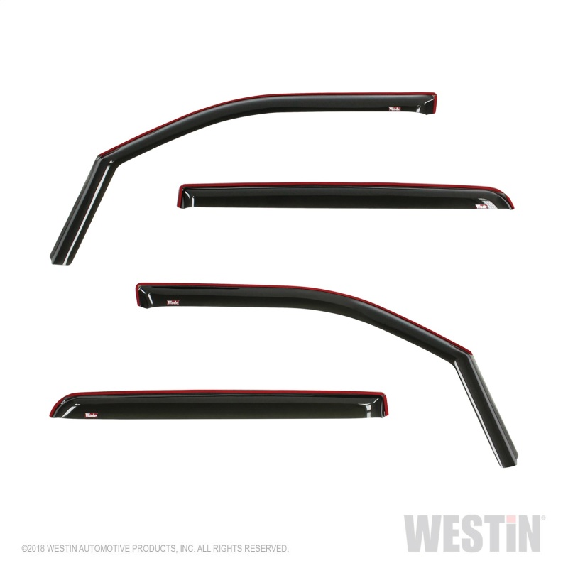 Westin 19-22 Ram 1500 Crew Cab(Excl. 19-22 Ram 1500 Classic) In Channel Wind Deflector 4pc - Smoke - 72-35407