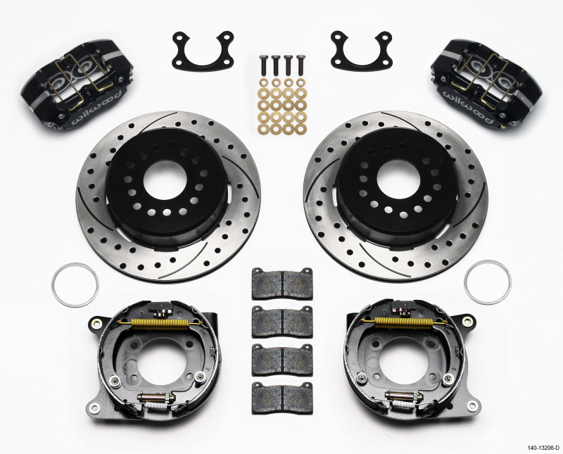 Wilwood 140-13206-D Dynapro Dust-Boot Rear Parking Brake Kit