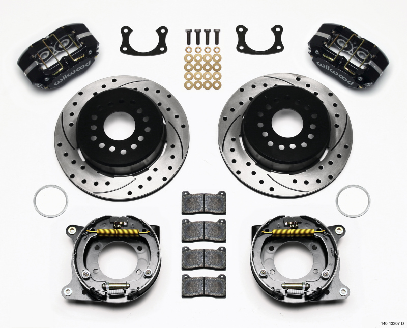 Wilwood 140-13207-D Dynapro Dust-Boot Rear Parking Brake Kit - Black Caliper NEW