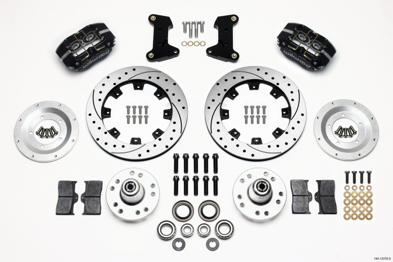 Wilwood Dynapro Dust-Boot Front Kit 12.19in Drilled 74-80 Pinto/Mustang II Disc Spindle only - 140-13378-D