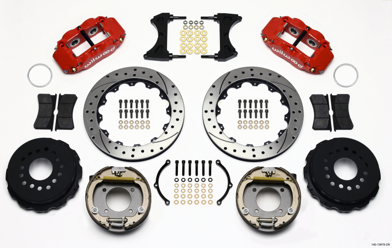 Wilwood 140-13678-DR Forged Narrow Superlite 4R Rear Parking Big Brake Kit