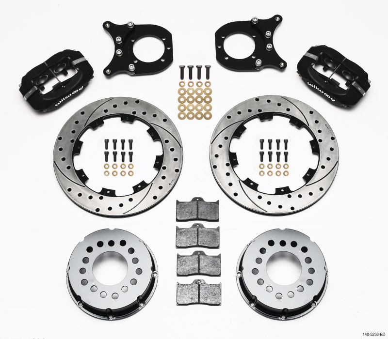 Wilwood 140-5236-BD Dynalite Rear Disc Brake Kit For Chevy 12-Bolt NEW