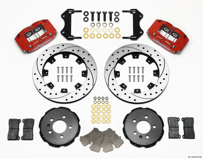 Wilwood Dynapro Radial Front Kit 12.19in Drilled Red 99-03 Jetta IV & Golf IV - 140-8276-DR
