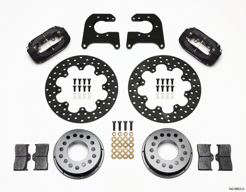 Wilwood 140-8853-D Disc Brake Kit Dynalite Drag Rear Drilled Rotor Black