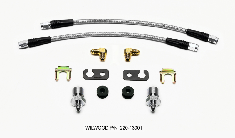 Wilwood 220-13001 Brake Hoses Flexline Braided Stainless Steel 12 in. Length