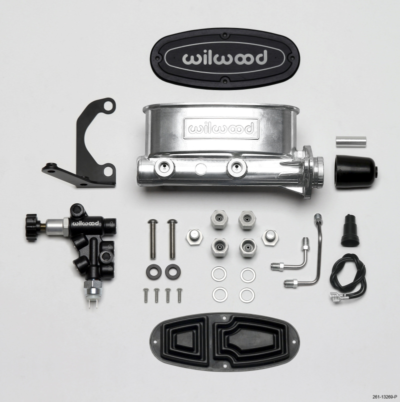 Wilwood 261-13269-P Aluminum Tandem Master Cylinder Kit w/ Bracket and Valve