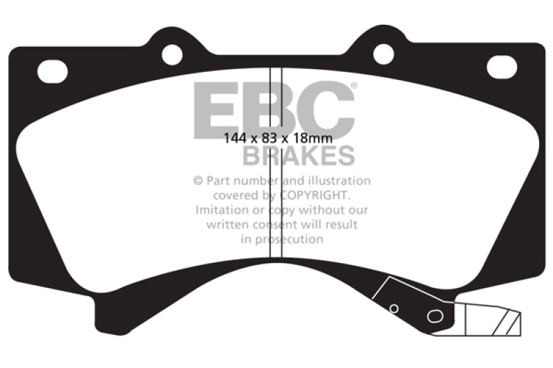 EBC UD1303 Front Disc Brake Pad Set For 2008-2011 Lexus LX570