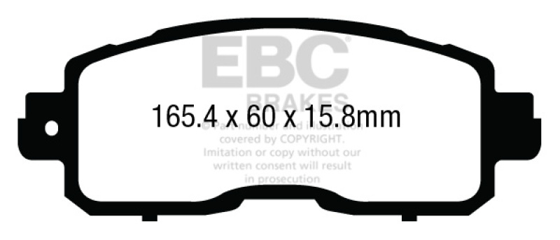 EBC UD1650 Ultimax Replacement Brake Pads Front For Nissan Altima