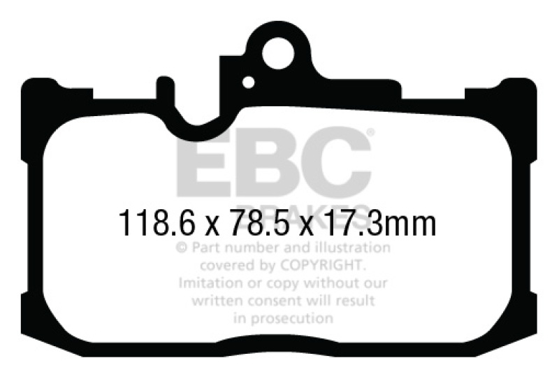 EBC UD1686 Front Disc Brake Pad Set For 2013-2018 Lexus GS350