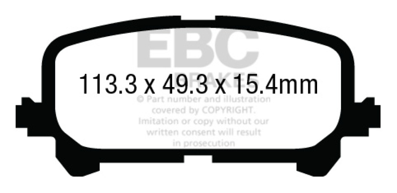 EBC fits 14+ Acura MDX 3.5 Ultimax2 Rear Brake Pads - UD1724