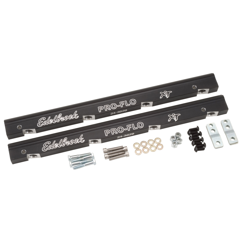 Edelbrock Inc. 3629 Aluminum Fuel Rail - Pro-Flo XT EFI, Black Anodized NEW