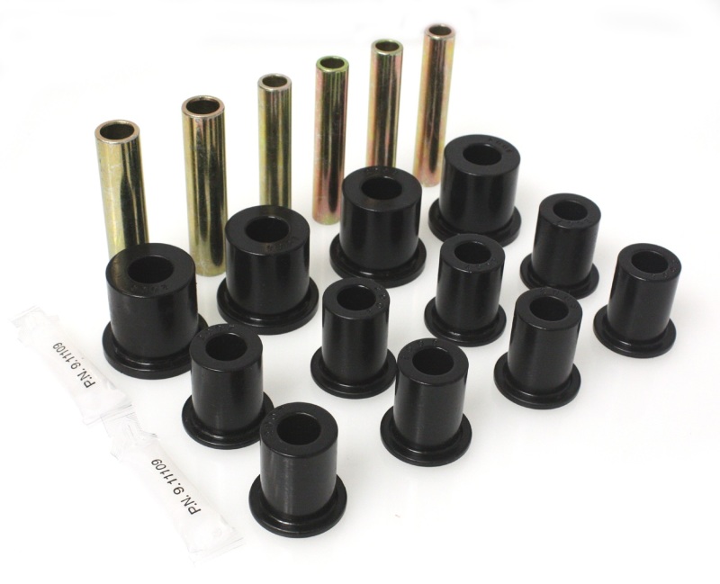 Energy Suspension 3.2105G Leaf Spring Bushing Set, Black, Front,