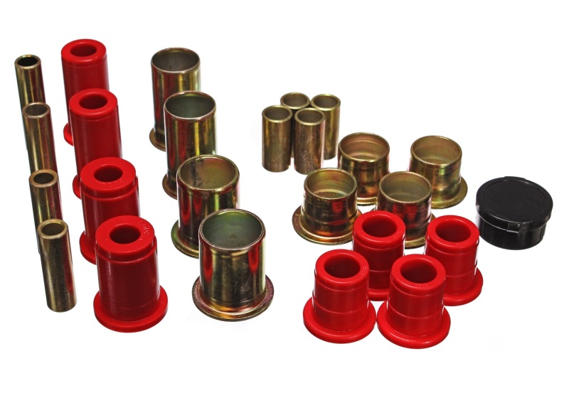 Energy Suspension 3.3162R Control Arm Bushing Set, Red, Front, Polyurethane