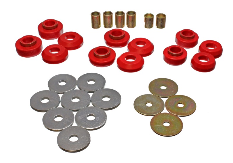 Energy Suspension 3.4129R Body Mount Set Red Performance Polyurethane