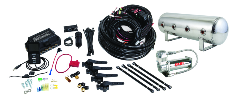 Airlift 27791 Compressor Kit Viair 12 V 2.5 Gallon Tank Ride Height Sensors Kit