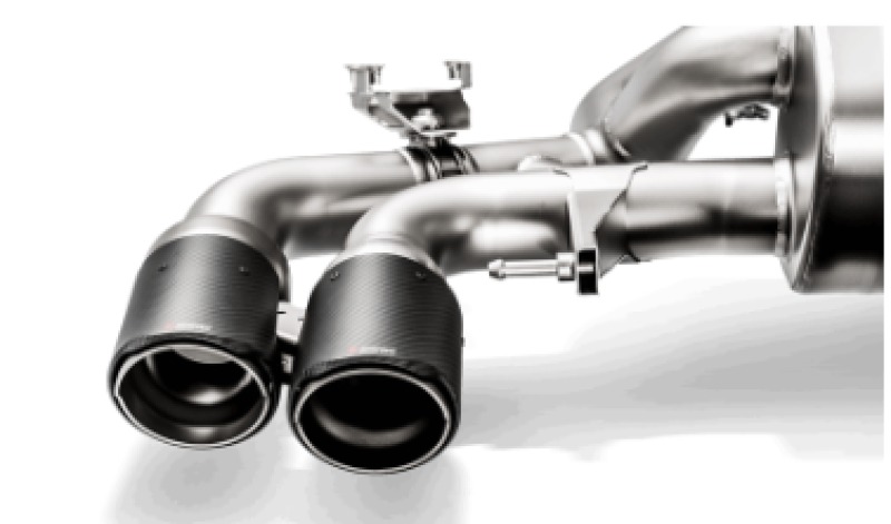 Akrapovic fits 18+ BMW M5 (F90) Evolution Tail Pipe Set (Carbon) w/ Red/White Akraprovic Logo - TP-CT/47/RS