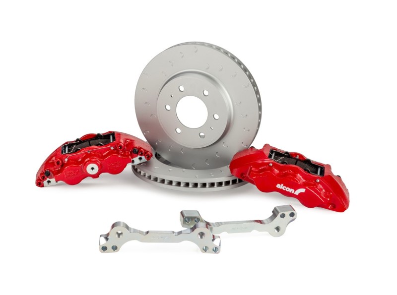 Alcon BKF1559BE65 Big Brake Kit Front 6 Piston Red Calipers For Ford F150 2021+