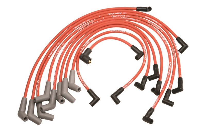 FORD RACING M-12259-R301 Spark Plug Wires Spiral Wound 9mm Red 45 Deg Boots