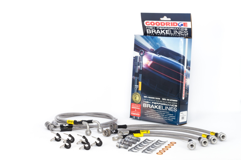 Goodridge 14196 Braided Stainless Steel Brake Line Kit with Stabila Trak NEW