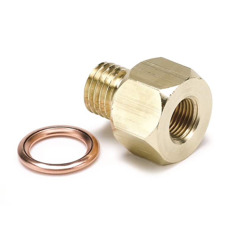 Auto Meter 2277 Metric Fitting Adapter; M12X1.5 Male To 1/8" NPTF Female; Brass