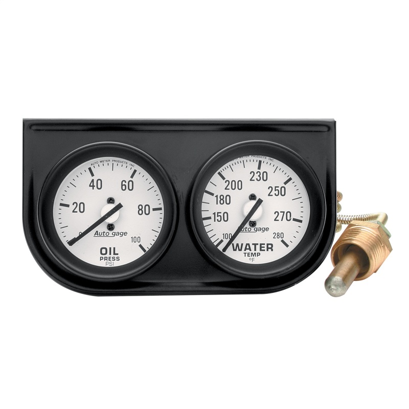 Auto Meter 2326 Autogage Oil & Water Pump Gauge Console 2-1/16" Full Sweep