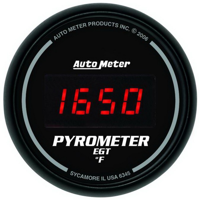 Auto Meter 6345 2-1/16" Sport-Comp Digital Pyrometer Gauge 0-2000 F NEW - 6345