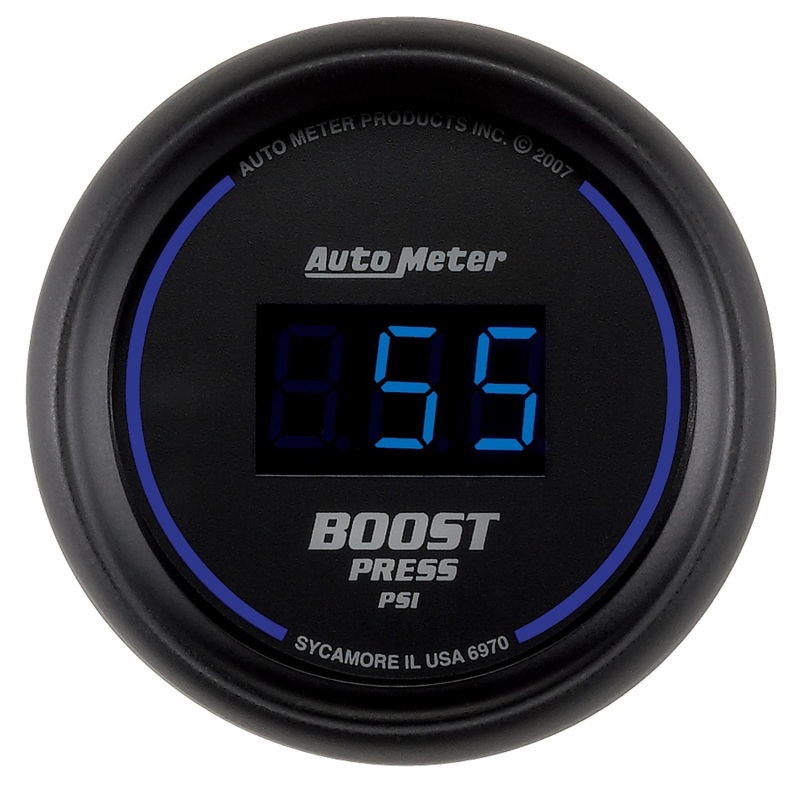 Auto Meter 6970 2-1/16" Cobalt Digital Boost Gauge 5-60 PSI NEW