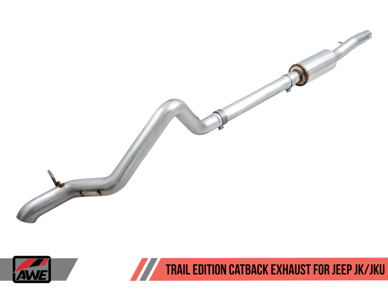 AWE 3015-21007 Cat Back Exhaust Trail Edition 3" T304 For Jeep Wrangler JK 07-18