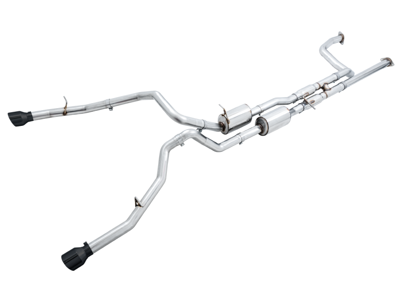 AWE Tuning fits  2021 RAM 1500 TRX 0FG Cat-Back Exhaust - Diamond Black Tips - 3015-33005