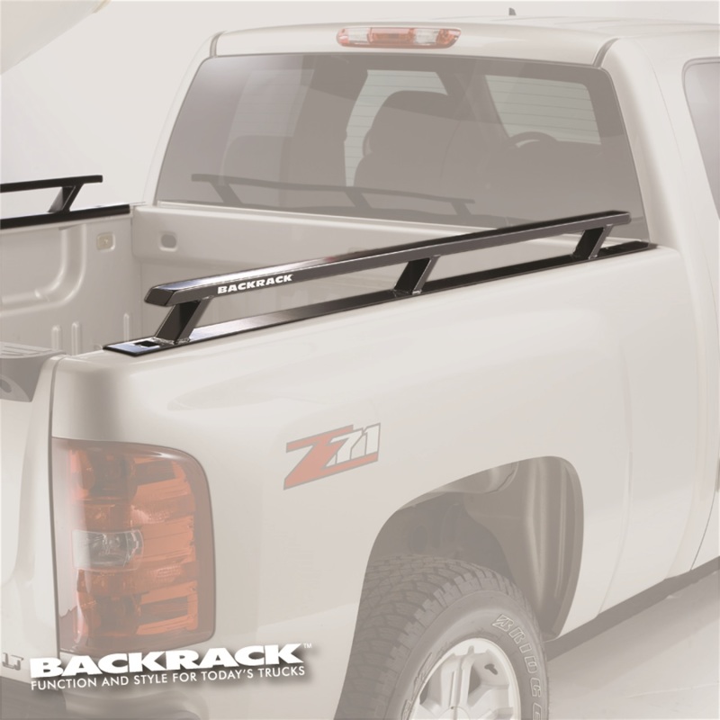 Backrack 65521 Black Steel Side Rails (Aluminium Body) For F250/F350 6.5 ft. Bed