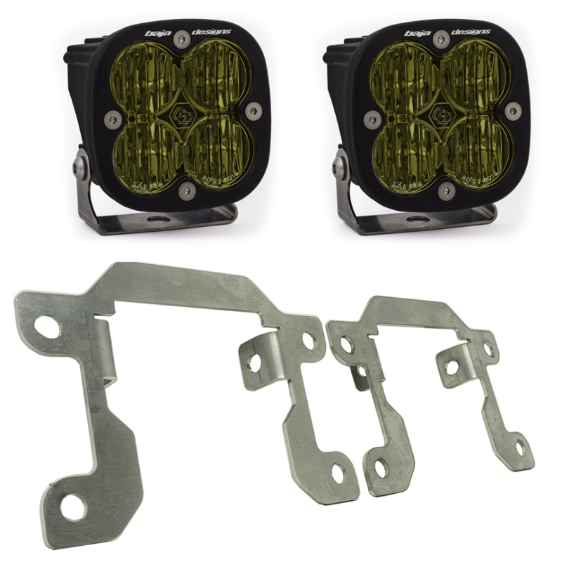 Baja Designs 447716 Squadron Off-Road Amber LED Light Fog Kit For 19+Ford Ranger