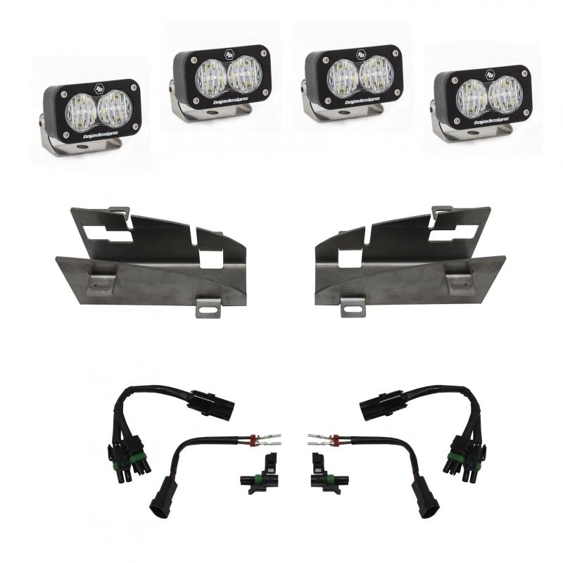 Baja Designs 448024 S2 Sport Dual Fog Pocket Light Kit For Dodge Ram 1500 NEW