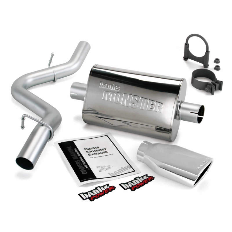 Banks 51312 Monster Exhaust System S/Slack Tip For 97-99 Wrangler