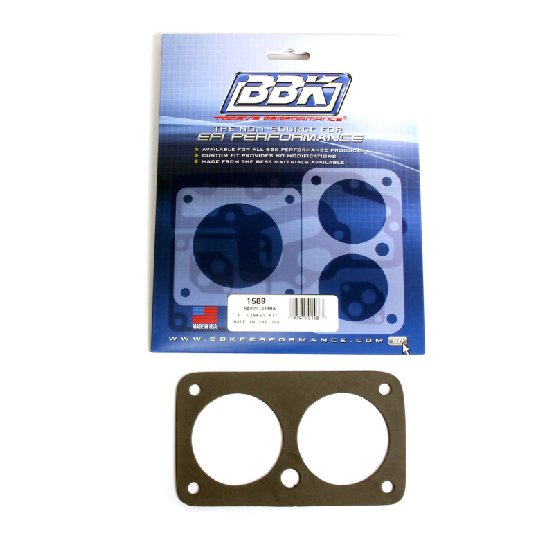 BBK fits 96-04 Ford Mustang 4.6 F150 Lightning Twin 65mm Throttle Body Gasket Kit - 1589