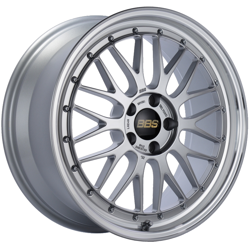 BBS LM 19x8.5 5x112 ET48 Diamond Silver Center Diamond Cut Lip Wheel -82mm PFS/Clip Required - LM249DSPK