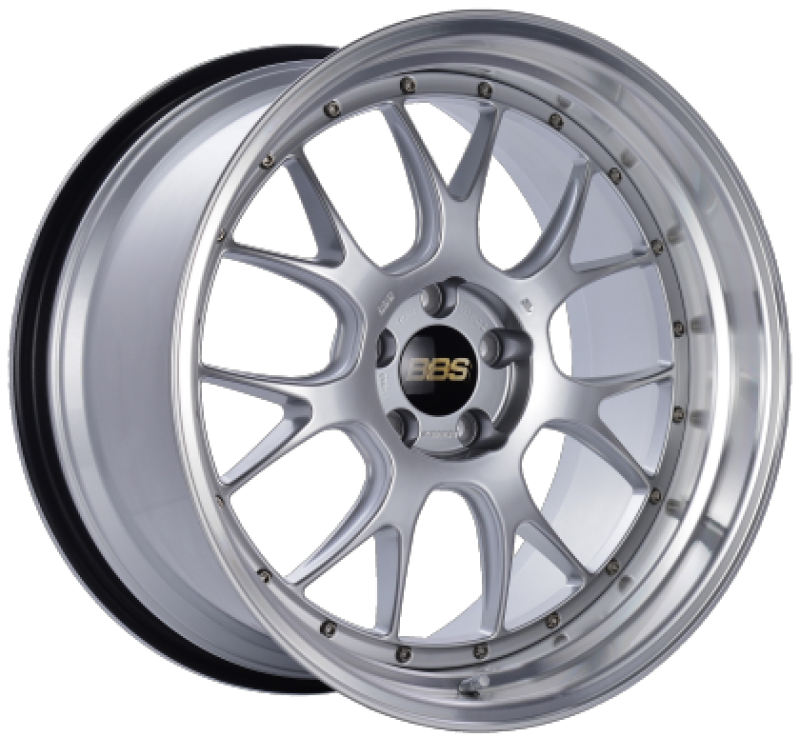 BBS LM-R 20x9.5 5x120 ET23 Diamond Silver Center Diamond Cut Lip Wheel -82mm PFS/Clip Required - LM317DSPK
