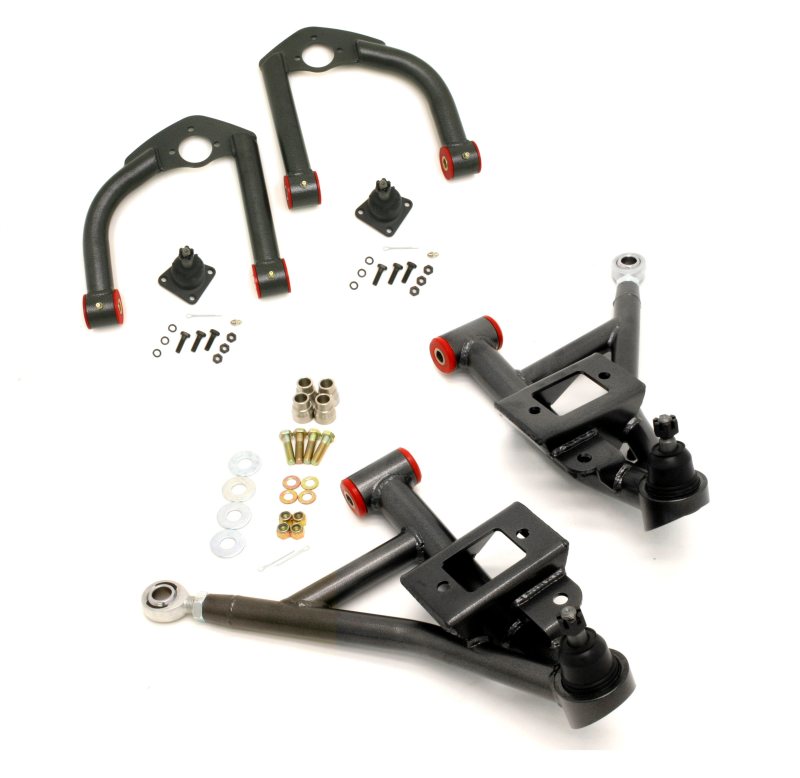 BMR AA032H Control Arms Tubular Front Upper and Lower Steel Black Hammertone NEW