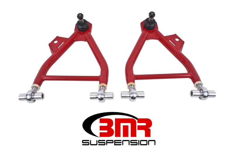 BMR fits  94-04 Mustang Lower A-Arms (Coilover Only) w/ Adj. Rod End and Tall Ball Joint - Red - AA045R