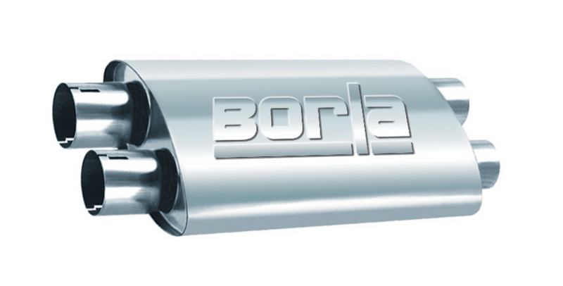 Borla 400287 Muffler Oval 2.25 in. Inlet/2.25 in. Outlet Stainless Steel